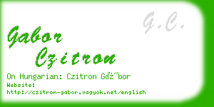 gabor czitron business card